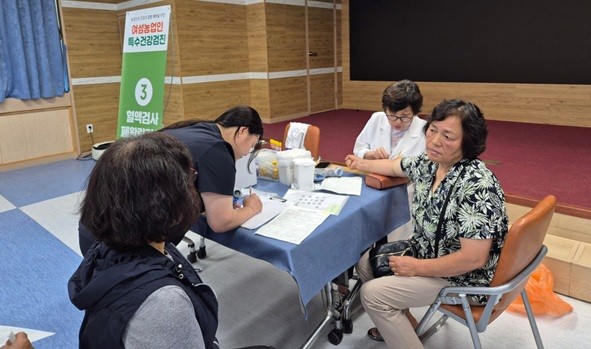 전남 장흥군은 지난 3월24~28일 51~70세 여성농업인을 대상으로 특수건강검진을 운영했다.